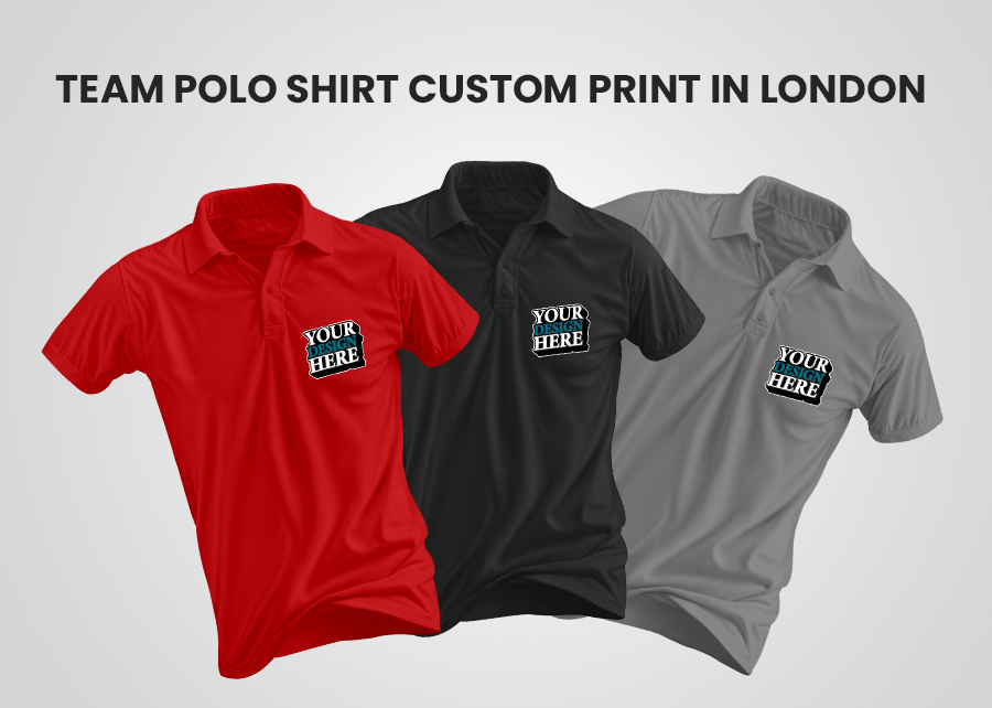 TEAM POLO SHIRT CUSTOM PRINT IN LONDON