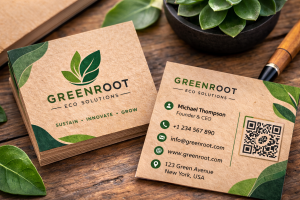 eco friendly business card made