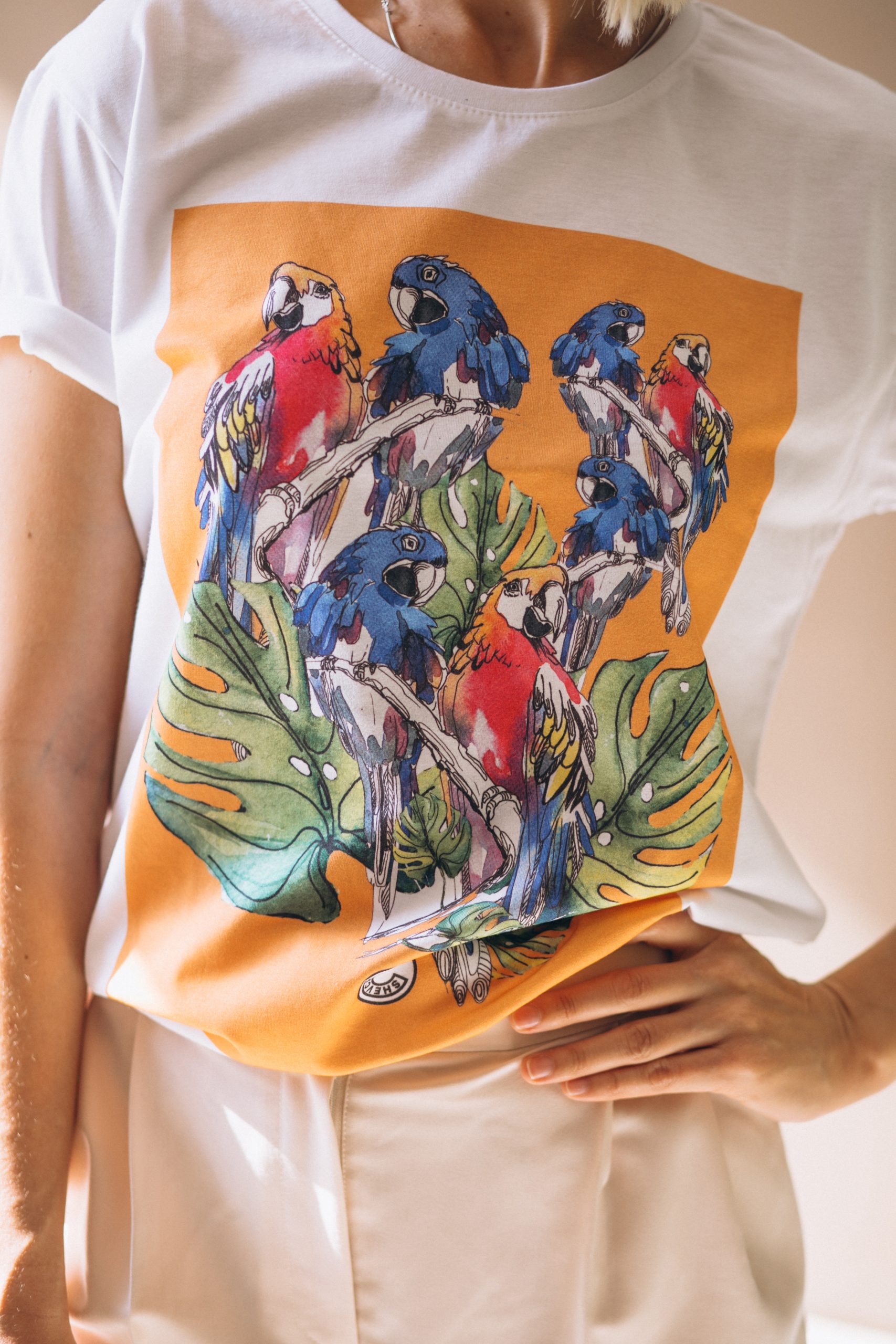 Screen printed women's t-shirt design