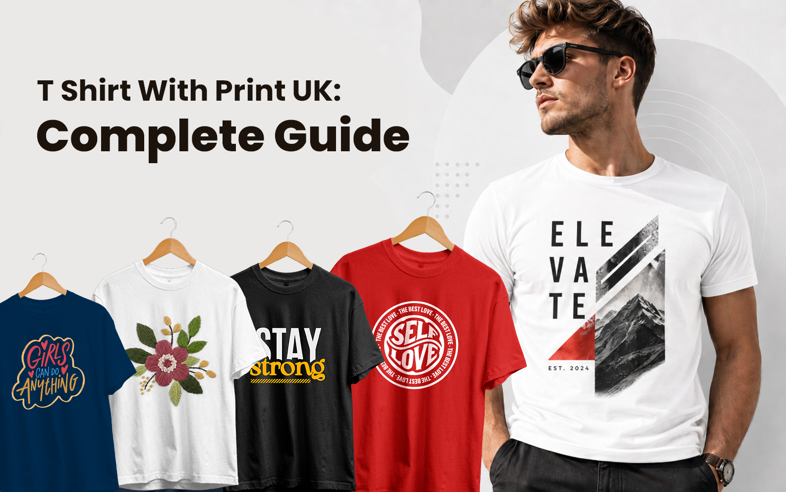 T Shirt With Print UK featuring custom printed T-shirts using DTF, DTG, screen printing and embroidery in the UK.