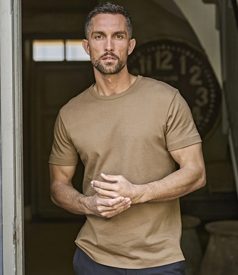 Long sleeve style t shirt in tan for workwear