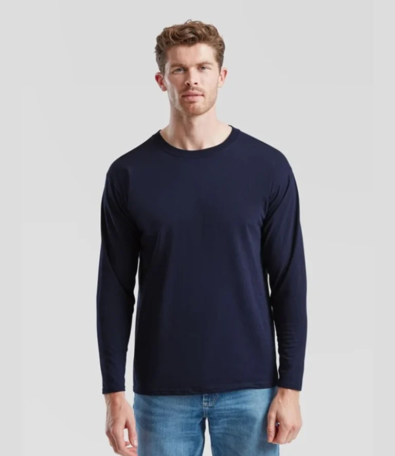 Long sleeve navy workwear t shirt for outdoor staff