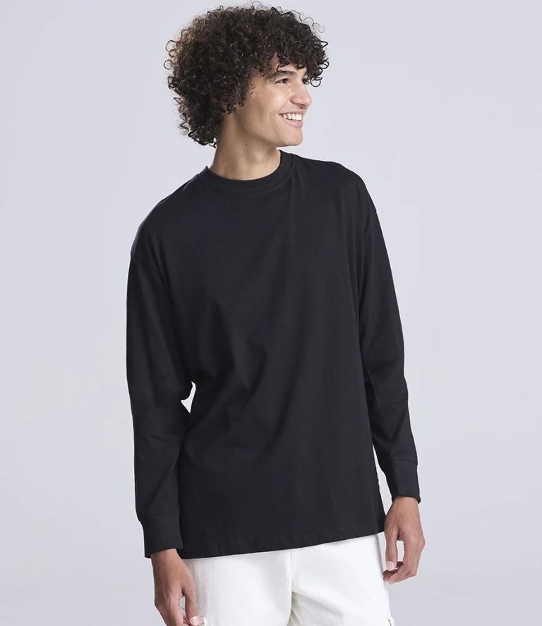 JT019 AWDis Unisex Oversize 100 Long Sleeve T-Shirt